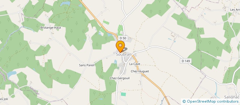 localisation de l'entreprise MADAME JOCELYNE CHAILLAUD  SOUBRAN