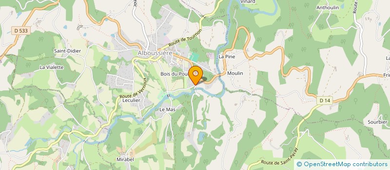 localisation de l'entreprise MADAME JOCELYNE CHAPOT  ALBOUSSIERE