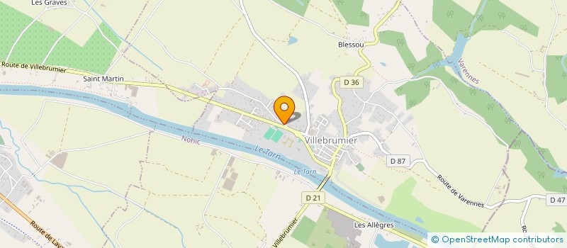 localisation de l'entreprise MADAME JOCELYNE CHAUVIERES  VILLEBRUMIER