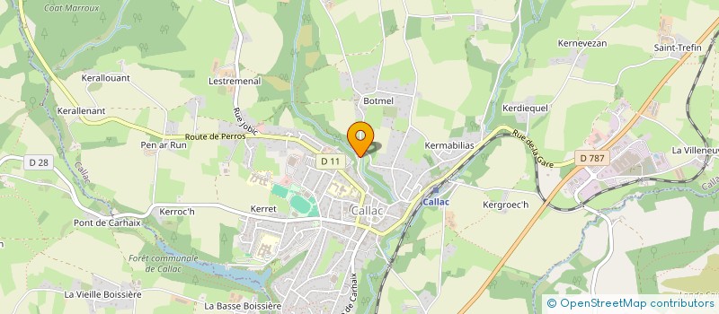 localisation de l'entreprise MADAME JOCELYNE COISNE à CALLAC