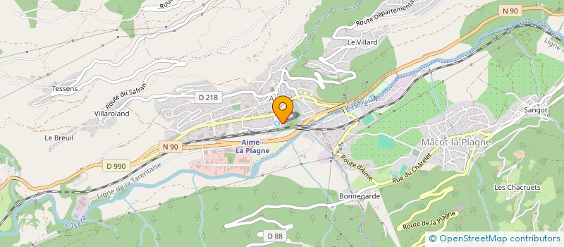 localisation de l'entreprise MADAME JOCELYNE CRETIER  AIME-LA-PLAGNE