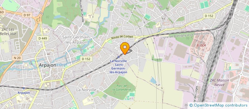localisation de l'entreprise MADAME JOCELYNE CUE à SAINT-GERMAIN-LES-ARPAJON