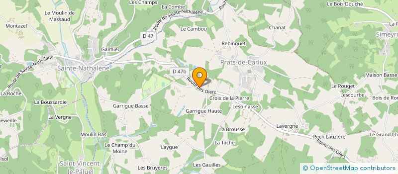 localisation de l'entreprise MADAME JOCELYNE FORAND  PRATS-DE-CARLUX