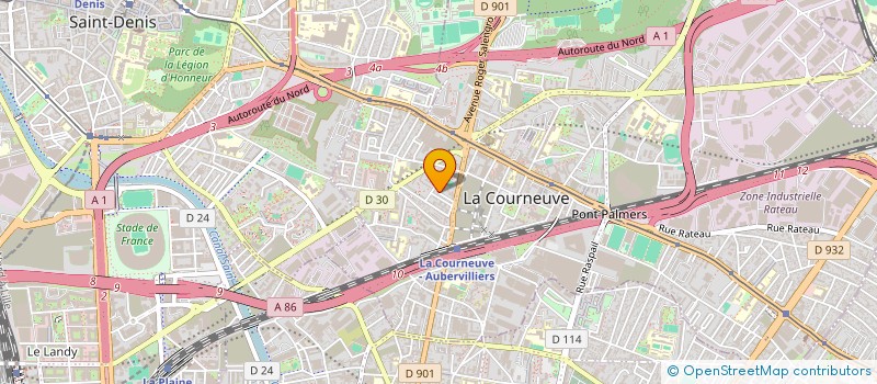 localisation de l'entreprise MADAME JOCELYNE FRANCOIS à LA COURNEUVE