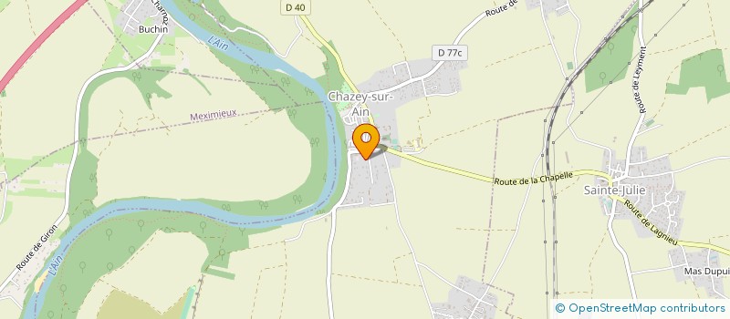 localisation de l'entreprise MADAME JOCELYNE GAGNIEUX  CHAZEY-SUR-AIN