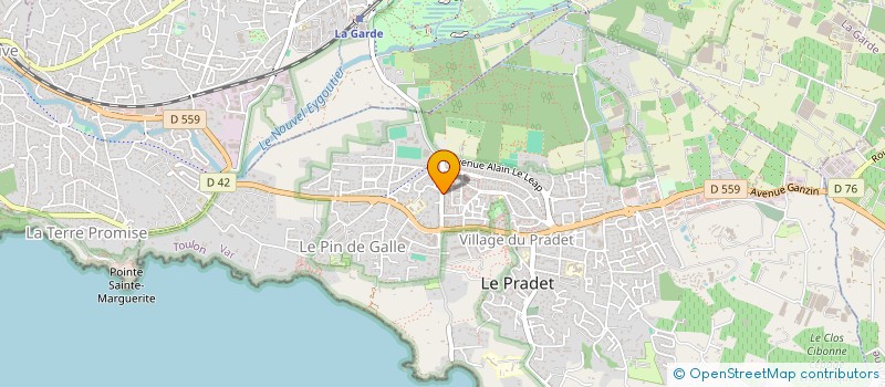 localisation de l'entreprise MADAME JOCELYNE JACQUELIN  LE PRADET