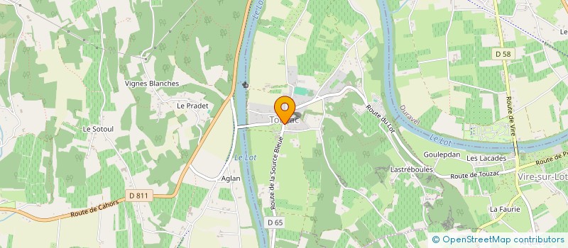 localisation de l'entreprise MADAME JOCELYNE LAGARRIGUE  TOUZAC