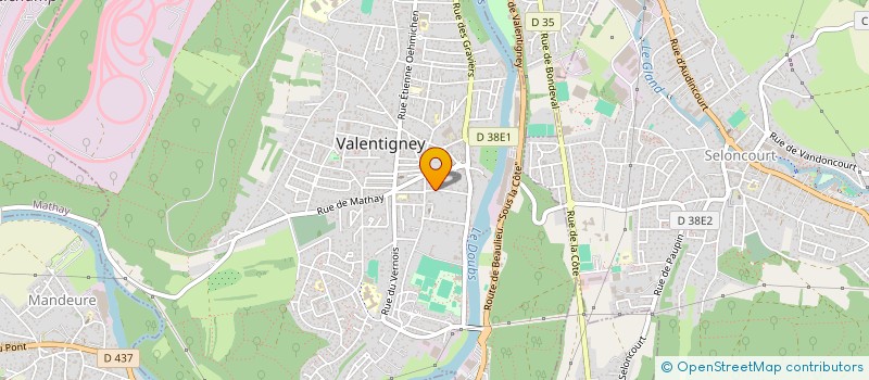 localisation de l'entreprise MADAME JOCELYNE LAPIERRE  VALENTIGNEY