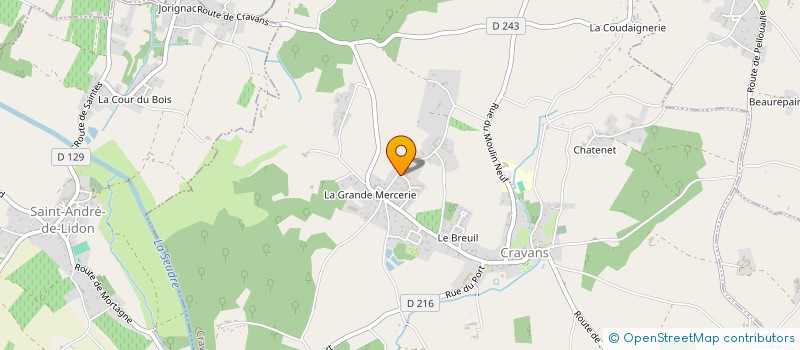 localisation de l'entreprise MADAME JOCELYNE LATREICHE  CRAVANS