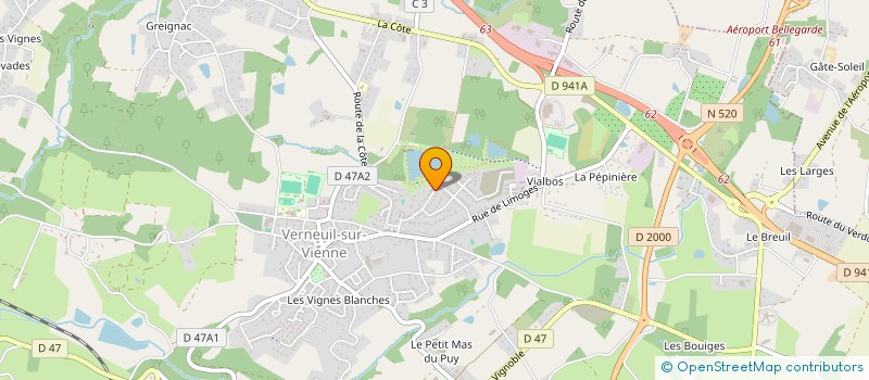 localisation de l'entreprise MADAME JOCELYNE LAVERGNE à VERNEUIL-SUR-VIENNE