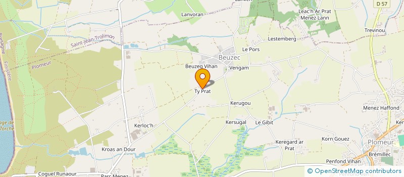 localisation de l'entreprise MADAME JOCELYNE LE BELLEC  PLOMEUR