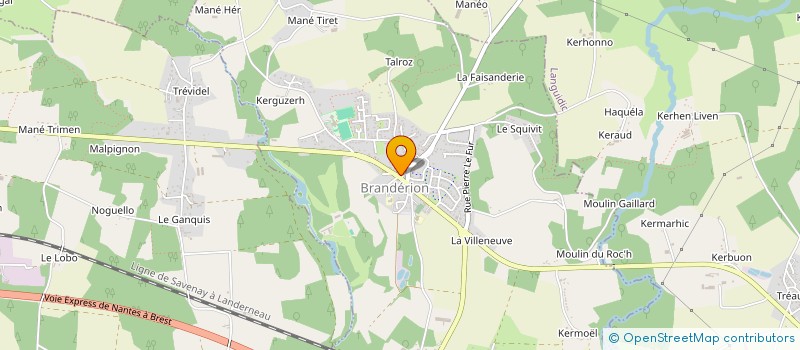 localisation de l'entreprise MADAME JOCELYNE LE BIHAN  BRANDERION