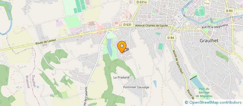 localisation de l'entreprise MADAME JOCELYNE LECABLE  GRAULHET