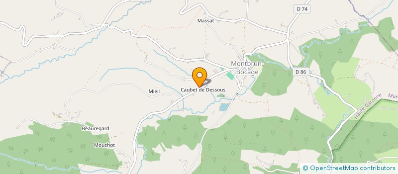 localisation de l'entreprise MADAME JOCELYNE LEROUX  MONTBRUN-BOCAGE