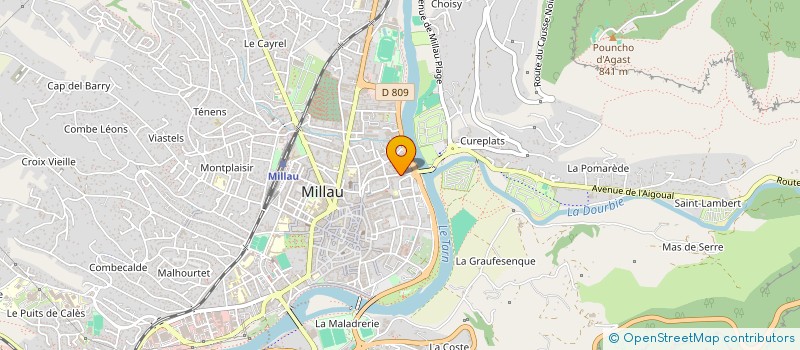 localisation de l'entreprise MADAME JOCELYNE MAIOLINO  MILLAU