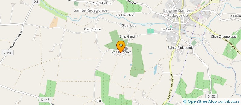 localisation de l'entreprise MADAME JOCELYNE MARCHAIS  BAIGNES-SAINTE-RADEGONDE