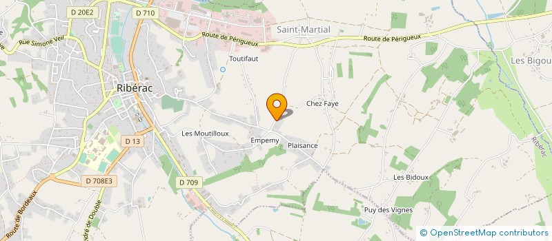 localisation de l'entreprise MADAME JOCELYNE MARTIN à SAINT-MARTIN-DE-RIBERAC