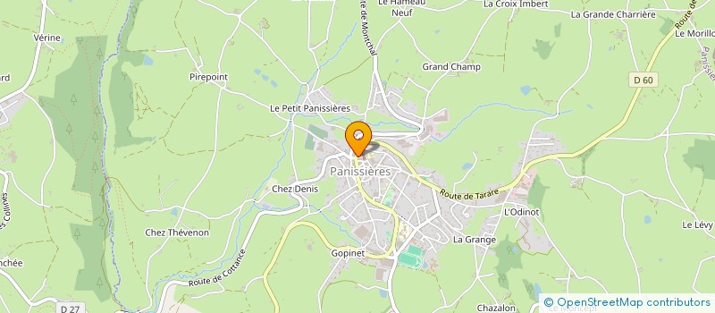 localisation de l'entreprise MADAME JOCELYNE MARTIN  PANISSIERES