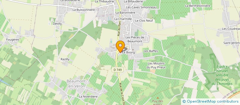 localisation de l'entreprise MADAME JOCELYNE METAYER  BEAUMONT-EN-VERON