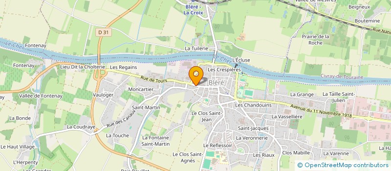 localisation de l'entreprise MADAME JOCELYNE MOREAU  BLERE