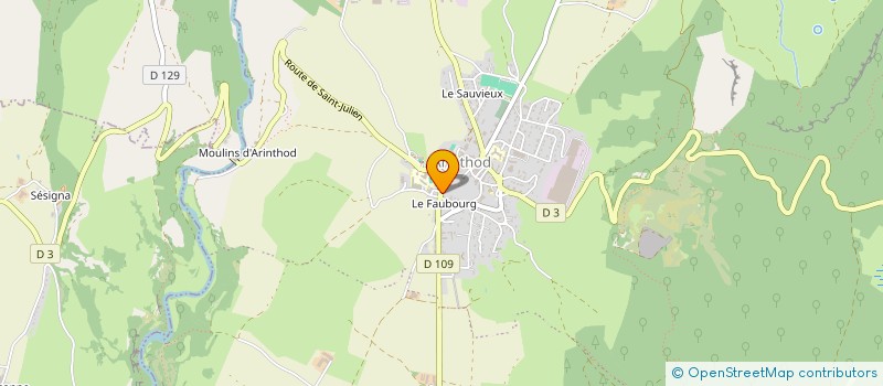 localisation de l'entreprise MADAME JOCELYNE MOUSTAUD à ARINTHOD