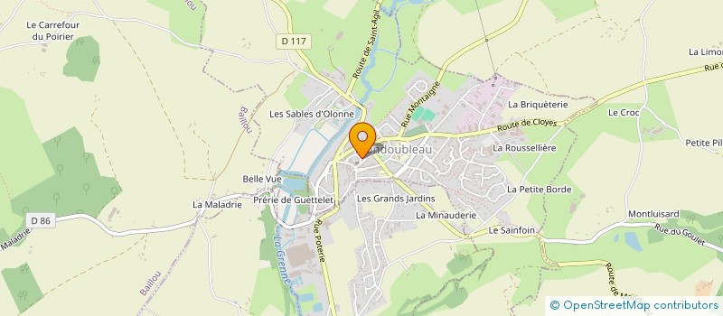 localisation de l'entreprise MADAME JOCELYNE NIVAULT  MONDOUBLEAU