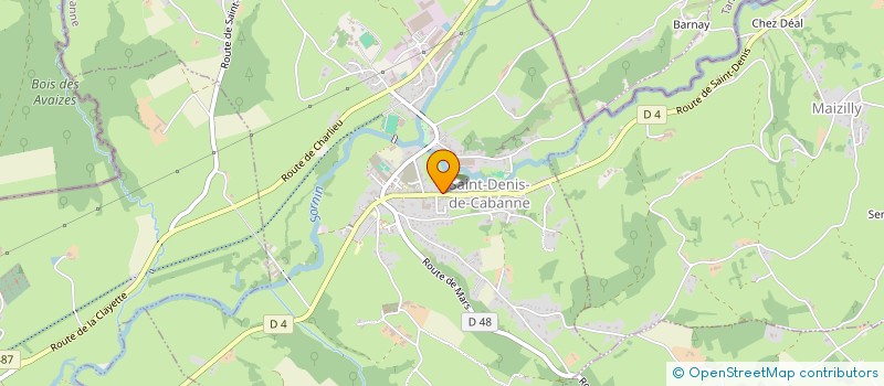 localisation de l'entreprise MADAME JOCELYNE PERRIN à SAINT-DENIS-DE-CABANNE
