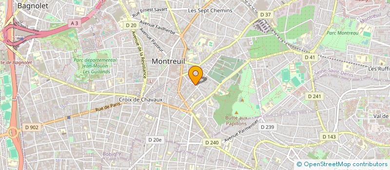 localisation de l'entreprise MADAME JOCELYNE QUELO à MONTREUIL