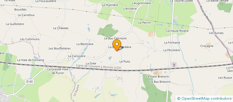 localisation de l'entreprise MADAME JOCELYNE RALLU  LE PERTRE