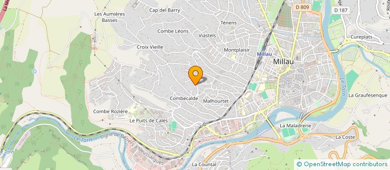 localisation de l'entreprise MADAME JOCELYNE SERRES  MILLAU