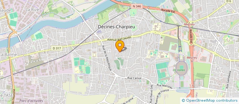 localisation de l'entreprise MADAME JOCELYNE THIRY  DECINES-CHARPIEU