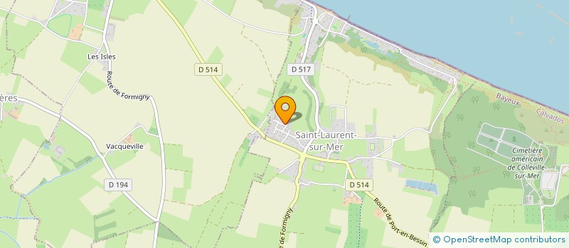 localisation de l'entreprise MADAME JOCELYNE VARIN  SAINT-LAURENT-SUR-MER