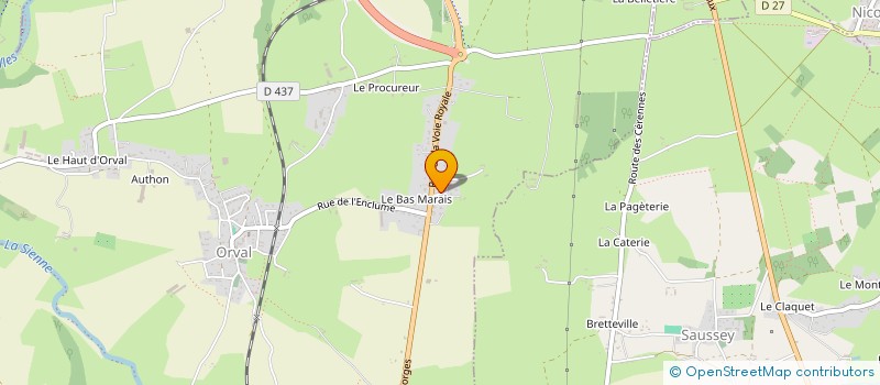 localisation de l'entreprise MADAME JOCELYNE VIE  ORVAL SUR SIENNE