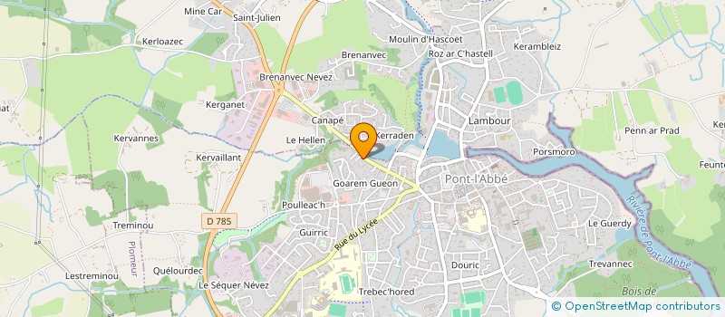 localisation de l'entreprise MADAME JODIE PLOUZENNEC  PONT-L'ABBE