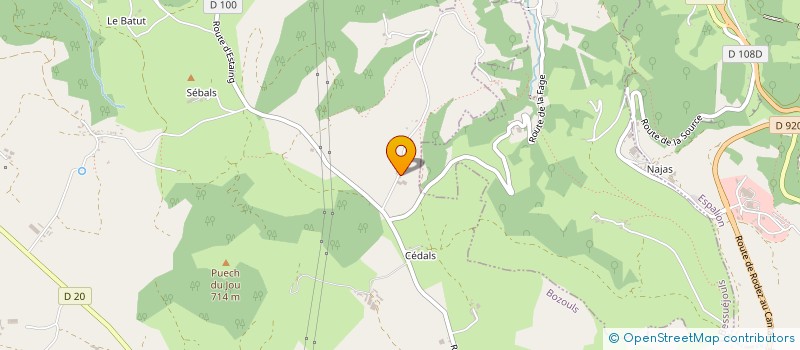 localisation de l'entreprise MADAME JOELE BERTUOL  BOZOULS