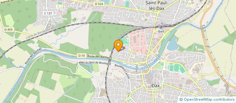 localisation de l'entreprise MADAME JOELE DELEST à DAX
