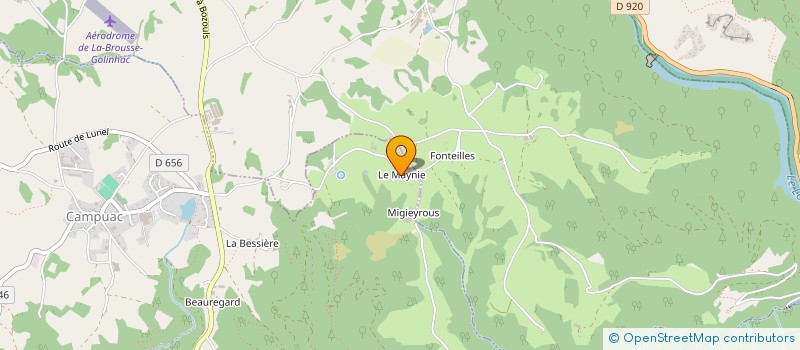 localisation de l'entreprise MADAME JOELE NOLORGUES  CAMPUAC