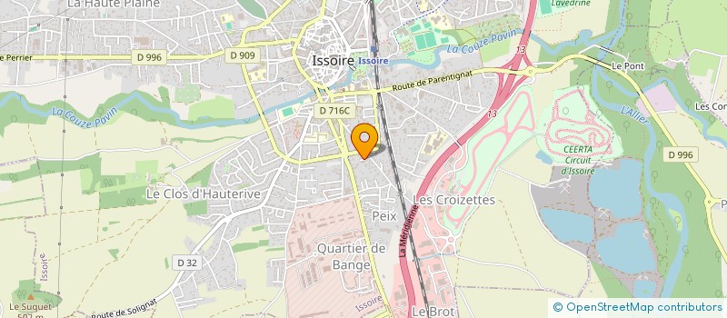 localisation de l'entreprise MADAME JOELLE ADAM à ISSOIRE