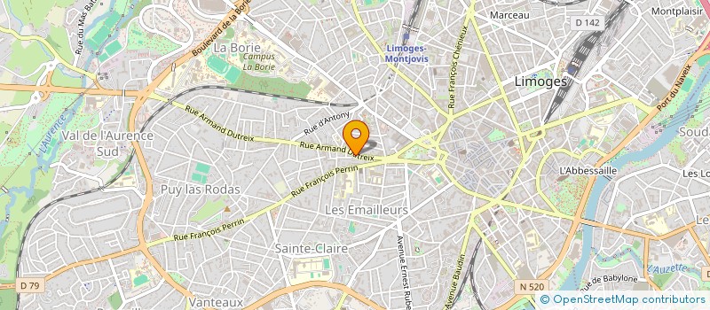 localisation de l'entreprise MADAME JOELLE ANDRIEUX à LIMOGES