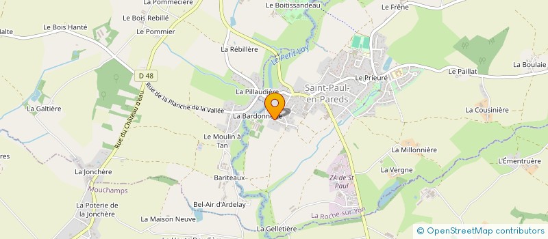 localisation de l'entreprise MADAME JOELLE BLANCHARD  SAINT-PAUL-EN-PAREDS
