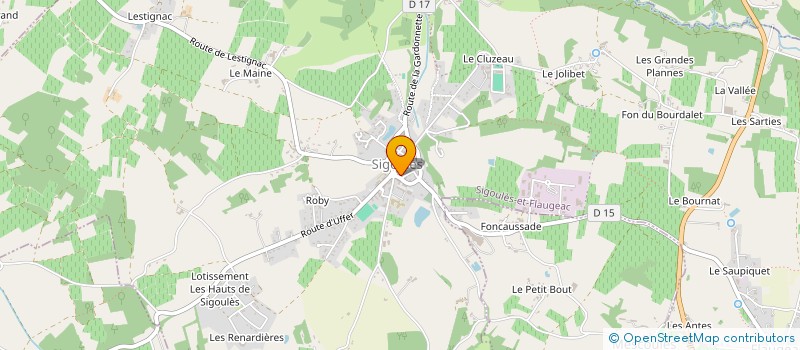 localisation de l'entreprise MADAME JOELLE BONNEFIN à SIGOULES-ET-FLAUGEAC