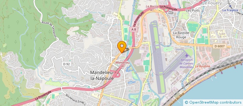 localisation de l'entreprise MADAME JOELLE BOURBIER à MANDELIEU-LA-NAPOULE