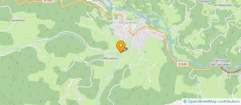 localisation de l'entreprise MADAME JOELLE BRUN à DESAIGNES