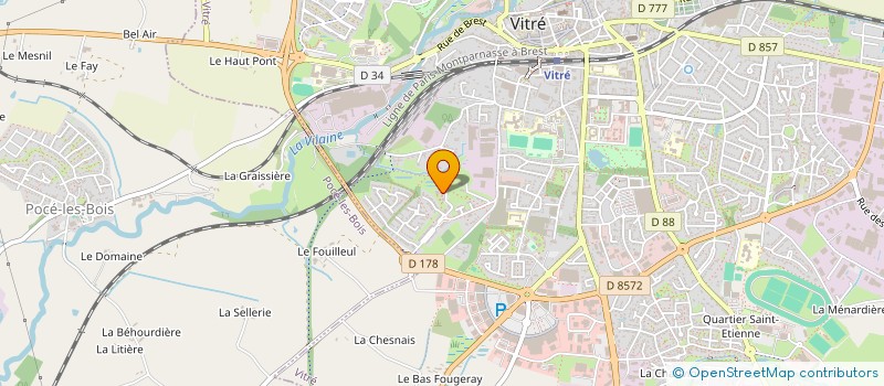localisation de l'entreprise MADAME JOELLE COEFFE  VITRE