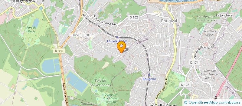 localisation de l'entreprise MADAME JOELLE CROZIER  LOUVECIENNES