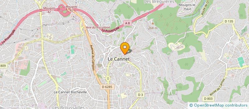 localisation de l'entreprise MADAME JOELLE DEBJAY à LE CANNET