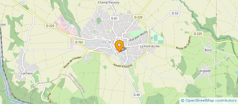 localisation de l'entreprise MADAME JOELLE DELPON à VIC-LE-COMTE