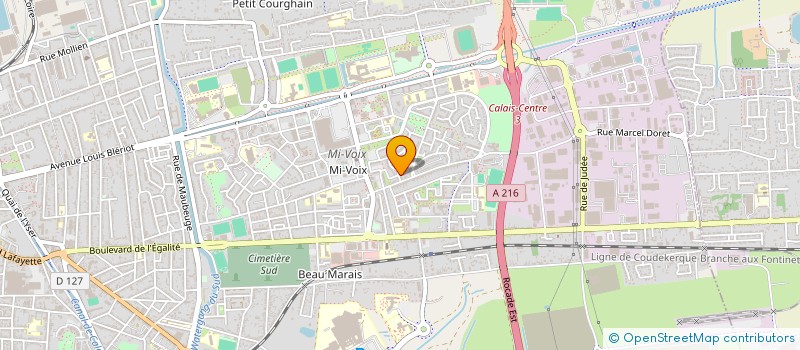 localisation de l'entreprise MADAME JOELLE DENISE COMPERNOLLE  CALAIS