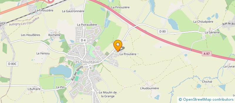 localisation de l'entreprise MADAME JOELLE DORLET  AUBIGNY-LES CLOUZEAUX