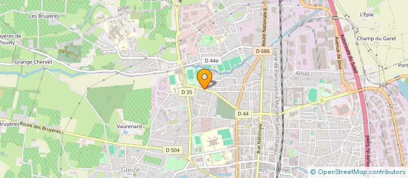 localisation de l'entreprise MADAME JOELLE DUTREVE  VILLEFRANCHE-SUR-SAONE